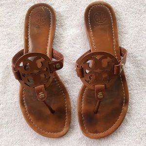 Tory Burch Miller Leather Sandals Size 8 1/2